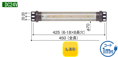 LED�V�����_�[���C�g GW�V���[�Y DC24V
